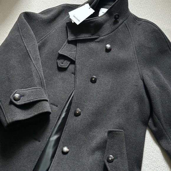 LOW CLASSIC Charcoal WOOL Coat - Picture 2 of 5